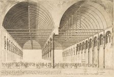 La salle des pas-perdus a l'ancien Palais de Justice (The antechamber of the Palais de Jus..., 1855. Creator: Charles Meryon.