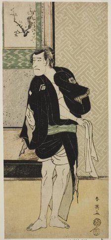 The Actor Ichikawa Komazo II as Soga no Dozaburo Disguised as the Ruffian Tobei (?) in..., c. 1790. Creator: Katsukawa Shun'ei.