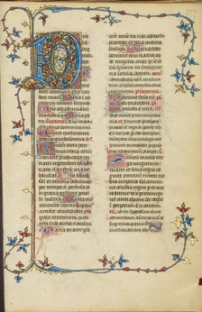 Decorated Initial D; Breviary, about 1320-1325. Creator: Unknown.