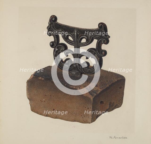 Foot Scraper, c. 1940. Creator: Nicholas Amantea.