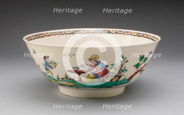 Bowl, Staffordshire, c. 1760. Creator: Staffordshire Potteries.