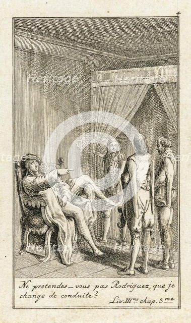 Illustration for Le Sage's 'Gil Blas', 1783. Creator: Daniel Nikolaus Chodowiecki.