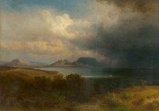Storm over Lake Balaton, 1851. Creator: Alexander Brodszky.