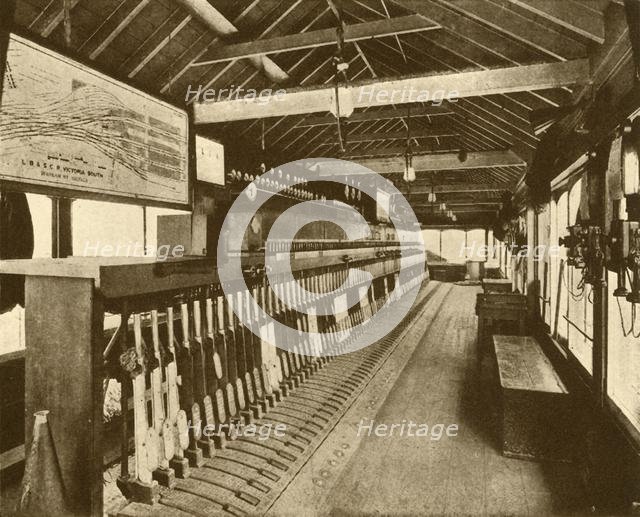 'Electro-Mechanical Signal Cabin at Victoria, Southern Railway', 1930. Creator: Unknown.