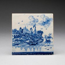 Tile, Netherlands, 17th/18th century. Creator: Unknown.