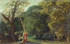 Hagar and the Angel in the Desert, 1615-1625. Creator: Johann König.