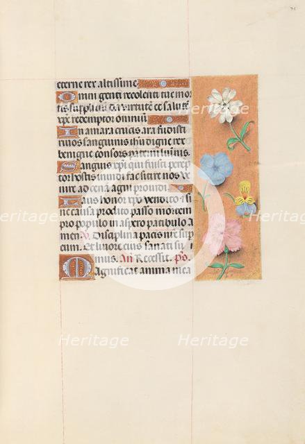 Hours of Queen Isabella the Catholic, Queen of Spain: Fol. 75r, c. 1500. Creator: Master of the First Prayerbook of Maximillian (Flemish, c. 1444-1519); Associates, and.