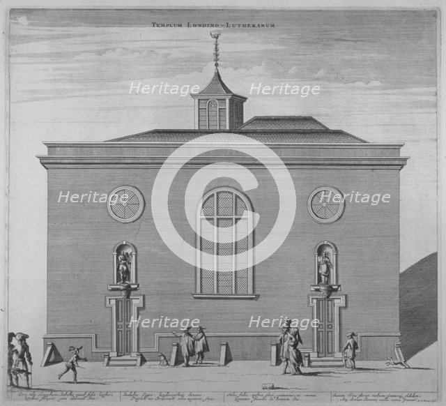 Lutheran church, Great Trinity Lane, City of London, 1720. Artist: Anon