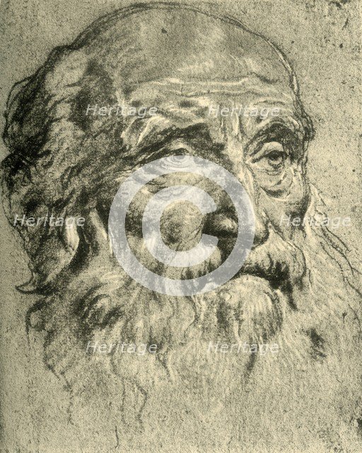 'Head of an Old Man', mid 18th century, (1928). Artist: Giovanni Battista Tiepolo.