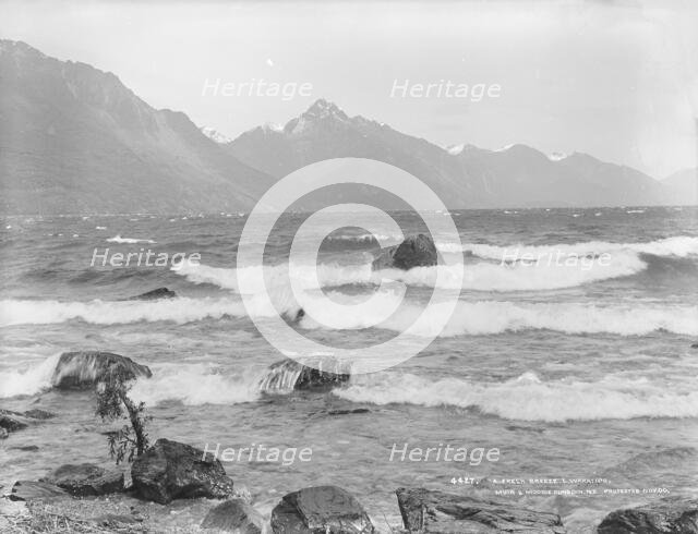 A fresh breeze, Lake Wakatipu, 1880s. Creator: Burton Brothers.