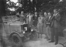Morris Cowley with participants in the JCC Inter-Centre Rally, 1932. Artist: Bill Brunell.