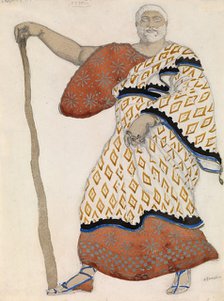 Costume design for drama Oedipus at Colonus by Sophocles, 1904. Artist: Bakst, Léon (1866-1924)