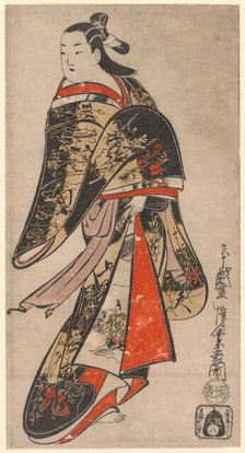 Courtesan Walking, c. 1714. Creator: Kaigetsudô Anchi.