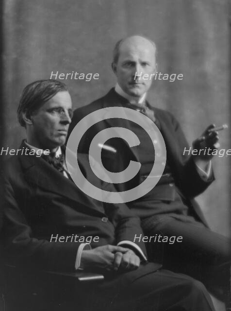 Yeats, William Butler, Mr., and John Quinn, portrait photograph, 1914 Mar. 31. Creator: Arnold Genthe.