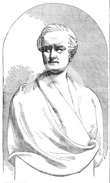 Marble bust of the late Sir Robert Peel, by A. Munro, 1854. Creator: Unknown.