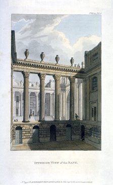 View of inner courts at the Bank of England, City of London, 1811.                                   Artist: Anon