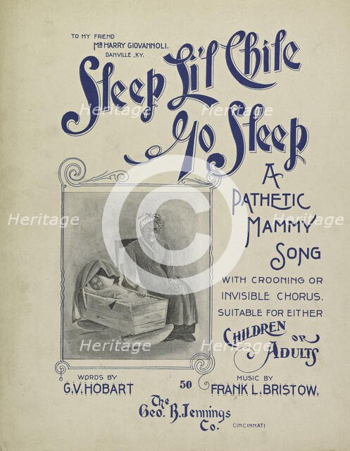'Sleep, li'l chile, go sleep', 1900. Creator: Unknown.