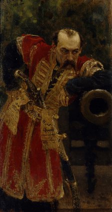 Colonel of the Zaporizhian Host, 1880. Artist: Repin, Ilya Yefimovich (1844-1930)