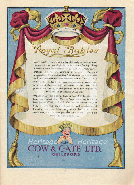 Advert for Cow & Gate Ltd., 1951. Artist: Unknown
