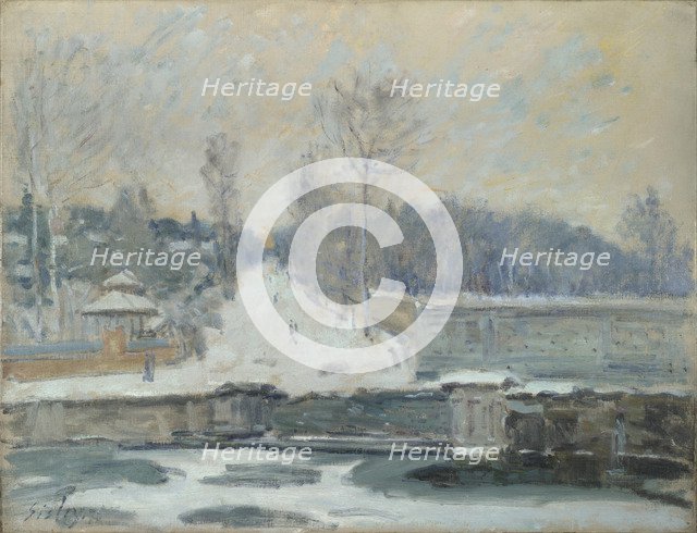 The Watering Place at Marly-le-Roi, c. 1875. Artist: Sisley, Alfred (1839-1899)