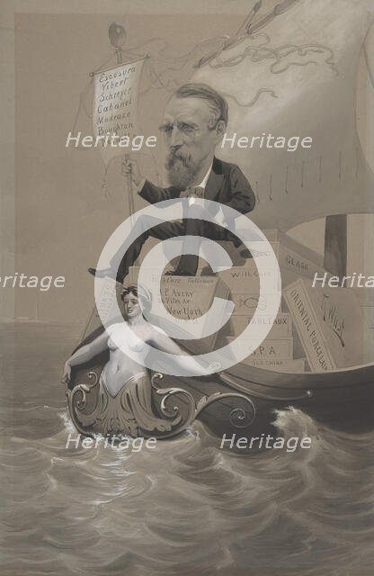 Samuel P. Avery Transporting His Treasures Across the Sea, ca. 1875-80. Creator: Theodore Wust.