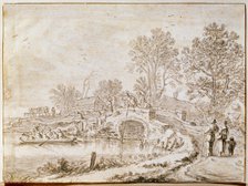 'Bridge Over a Channel (Month of May)', 1656. Artist: Pieter Molijn