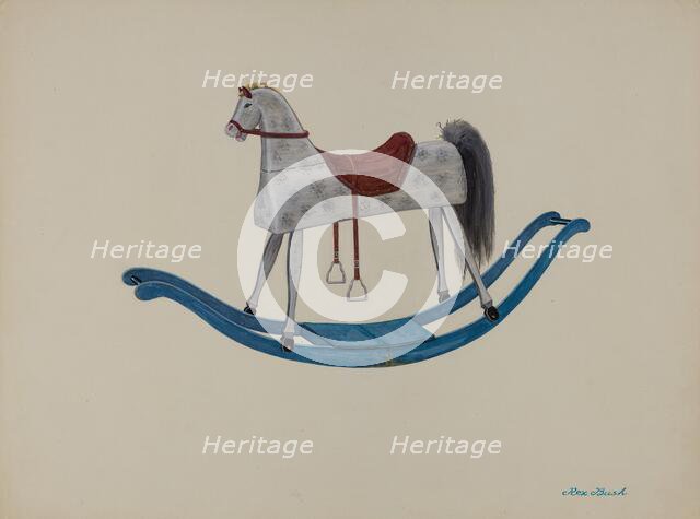 Rocking Horse, c. 1937. Creator: Rex F Bush.
