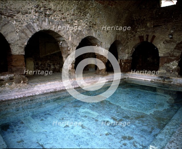 Interior of the Roman Baths of Caldes de Montbui.