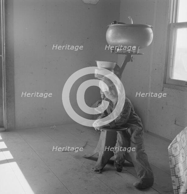 Corner of Soper kitchen, Malheur County, Oregon, 1939. Creator: Dorothea Lange.