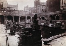 The ruins of a Roman bath in Bath, c1890. Creator: John Poole.