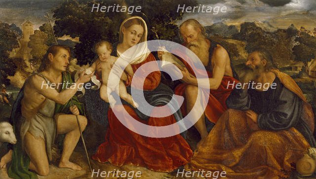 The Holy Family with Saints John the Baptist and Jerome, 1520-1525. Creator: Giampietro Silvio.