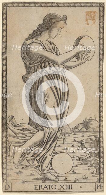 Erato, probably c. 1470. Creator: Master of the S-Series Tarocchi.