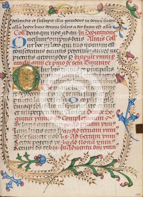 Decorated Initial O; Diurnal, about 1485. Creator: Unknown.