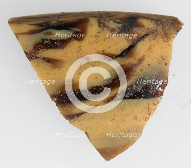 Glass Fragment, Coptic, 4th-early 5th century. Creator: Unknown.