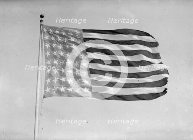 Flags. Battle Fleet Flag, 1911. Creator: Harris & Ewing.