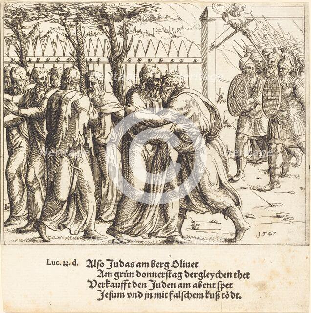 The Kiss of Judas. Creator: Augustin Hirschvogel.