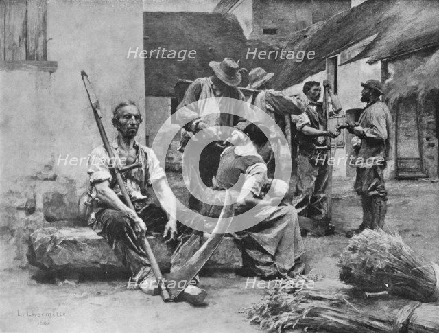 'Paying the Harvesters', 1882, (1911). Artist: Leon-Augustin Lhermitte.