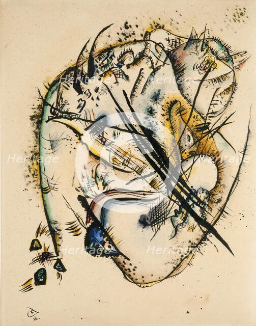 Watercolour with Seven Strokes, 1916. Creator: Kandinsky, Wassily Vasilyevich (1866-1944).