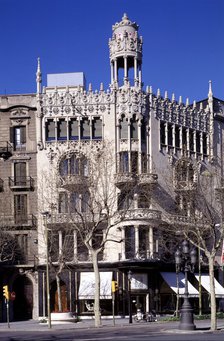 House Lleó Morera, in the Paseo de Gracia, built in 1864 and renewed in 1902, designed by Lluis D…