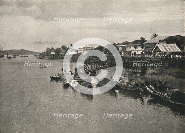 'The River Bank and Strand Road, Moulmein', 1900. Creator: Unknown.