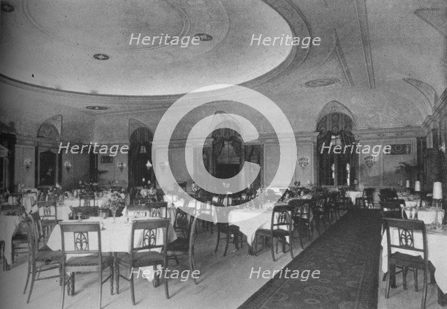 The Directoire Dining Room, Belmont Hotel, Chicago, Illinois, 1924. Artist: Unknown.