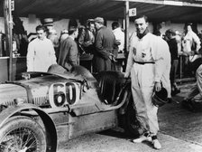 The Earl of March with a C type MG, 1931(?). Artist: Unknown