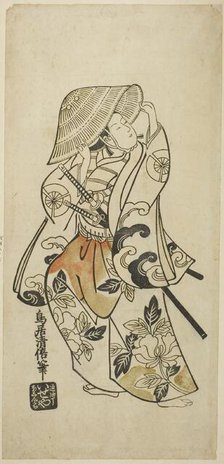 The Actor Tamazawa Saijiro in an unidentified role, c. 1740. Creator: Torii Kiyomasu.