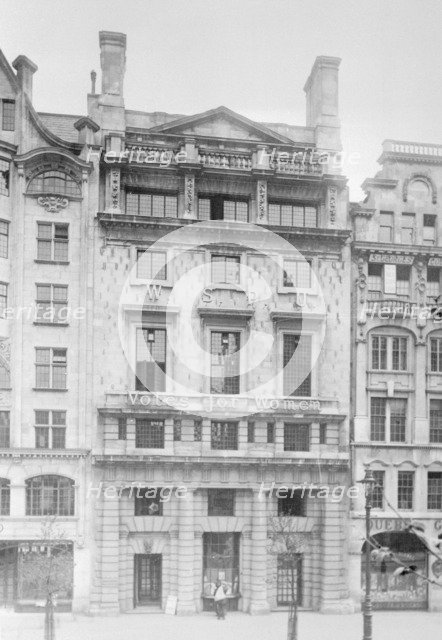 The WSPU's new London headquarters at Lincoln's Inn House, Kingsway, 1912. Artist: Unknown