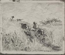 Path Through the Grain Field, original impression 1862, printed in 1921. Creator: Charles François Daubigny (French, 1817-1878).