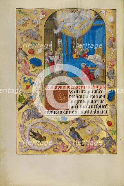 The Death of the Virgin; Spinola Hours, about 1510-1520. Creator: Master of the Lubeck Bible.