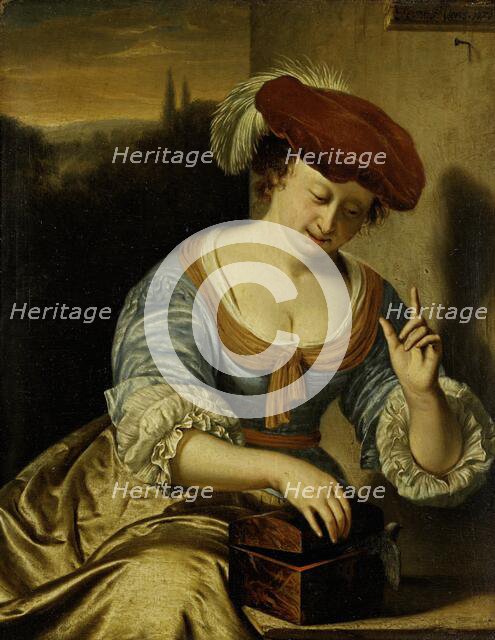 Escaped Bird: Allegory of Chastity, 1676. Creator: Frans van Mieris I.