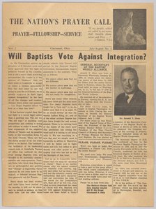 The Nation's Prayer Call Vol. 2 No. 4, 1956-1957. Creator: Unknown.