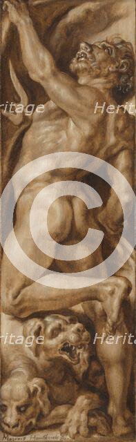 Pluto and Cerberus, c.1555. Creator: Maerten van Heemskerck.