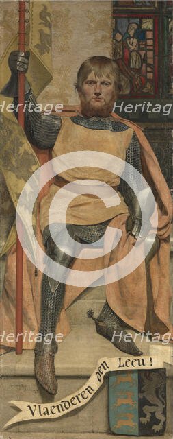 Jan Borluut, Patrician of Ghent, (c1280s), 1879. Creator: Jan Van Beers.